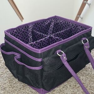 ⬇️Stylish Black and Purple Organizational Tote